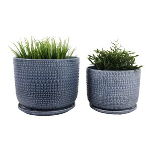 FIONAOAK SET OF 2 BLUE PLANTER 10 (IN) 3