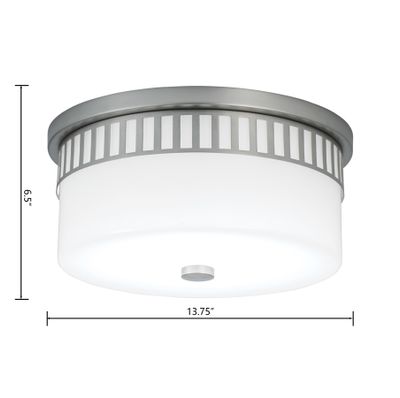 Astor 13.75″ Wide 2-Light Flush Mount - Brushed Nickel