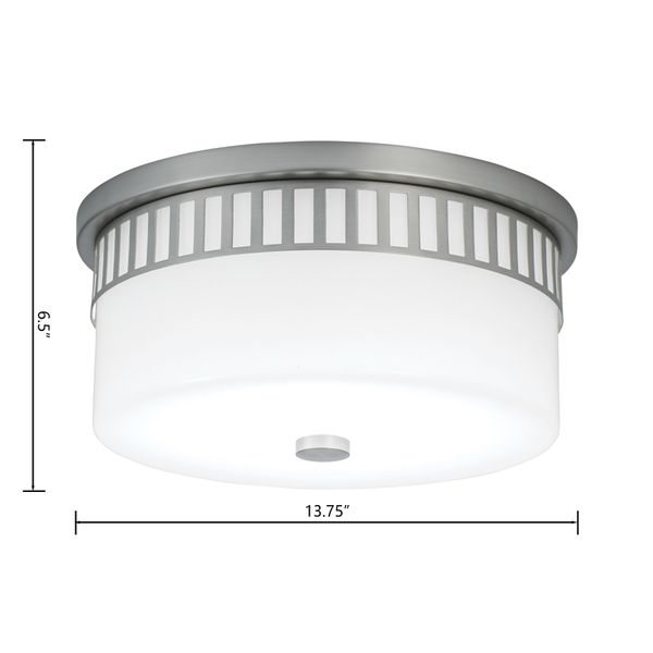 Astor 13.75'' Wide 2-Light Flush Mount - Brushed Nickel