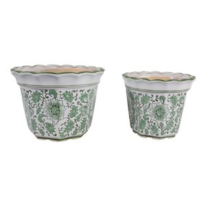 ENOCHFIELD SET OF 2 GREEN PLANTER 9 (IN) 4