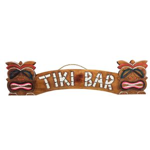 38-3/4" TIKI MASK TIKI BAR SIGN 1