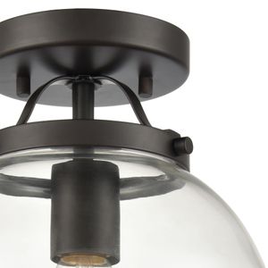 Bernice 9'' Wide 1-Light Semi Flush Mount - Oil Rubbed Bronze 3