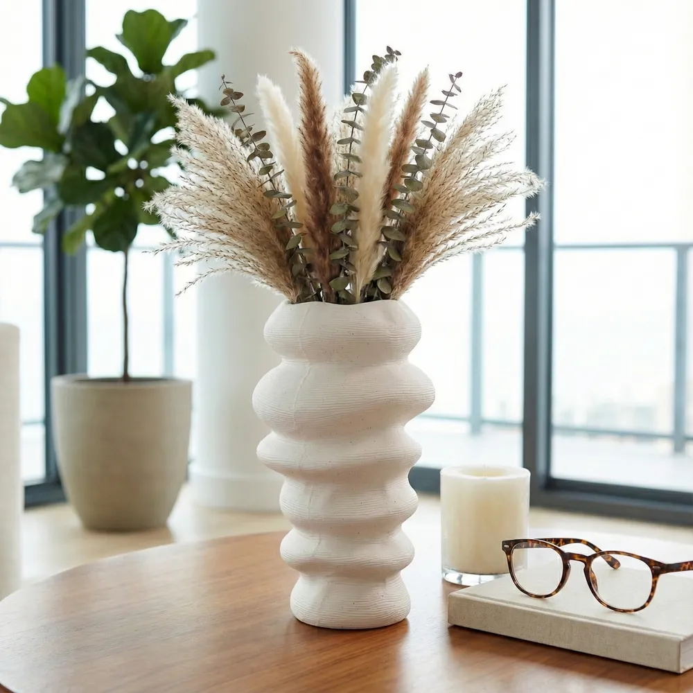 DUTTONMORE WHITE VASE 12 (IN)