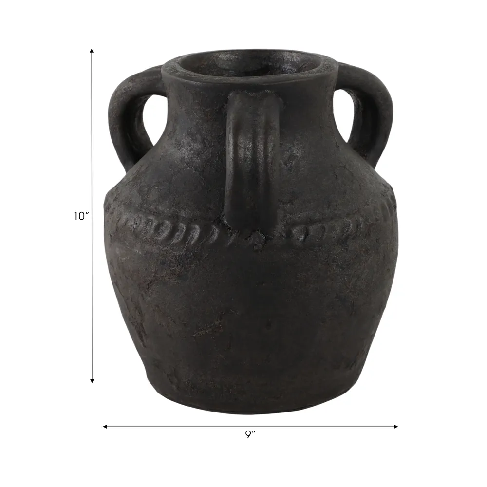 NOELWIND BLACK VASE 10 (IN)