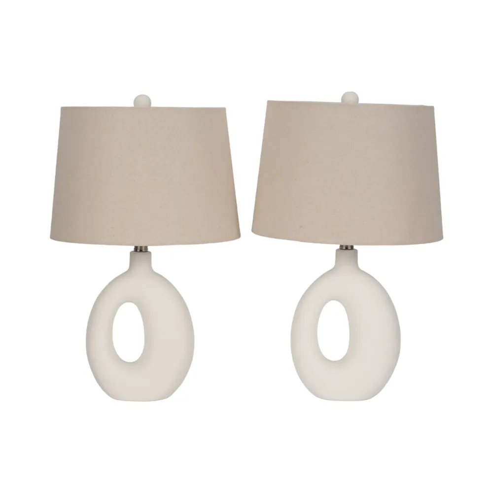 EBBMOOR SET OF 2 WHITE LAMPS 23 (IN)