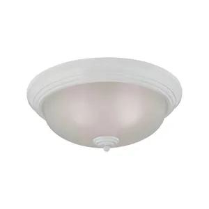 Huntington 15'' Wide 3-Light Flush Mount - White 1