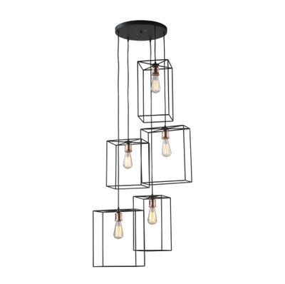 Box 21″ Wide 5-Light Chandelier - Oil Rubbed Bronze
