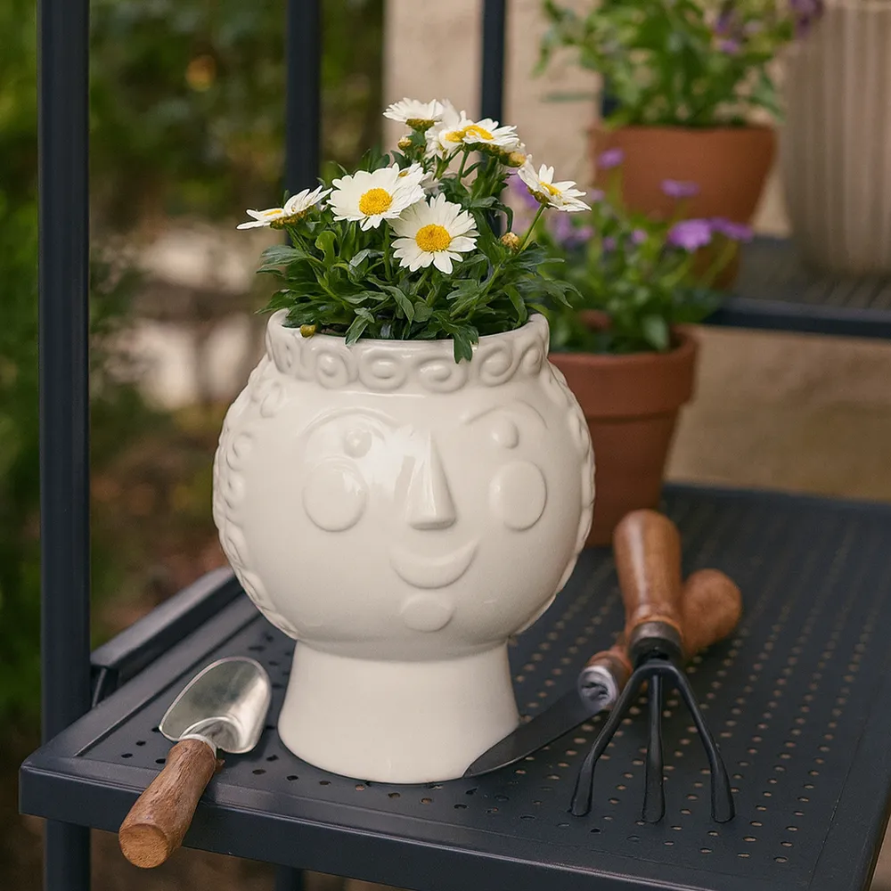BRADYPARK WHITE PLANTER 7 (IN)