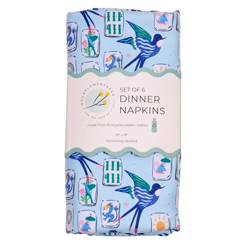Tile Time blu Eco Dinner Napkin (Set of 6)