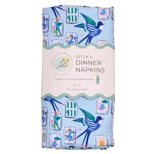 Tile Time blu Eco Dinner Napkin (Set of 6) 2