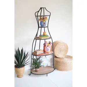 Metal and Wood Mannequin with Shelves 5