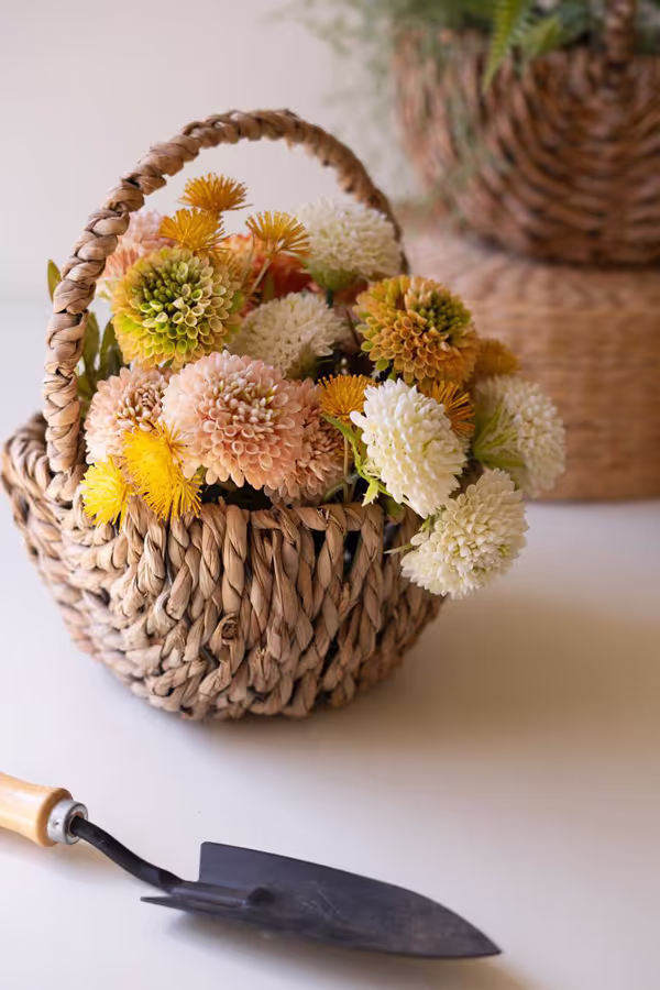 Set of 3 Woven Seagrass Baskets with Handles
