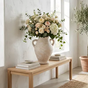 NATESTONE WHITE VASE 24 (IN) 2