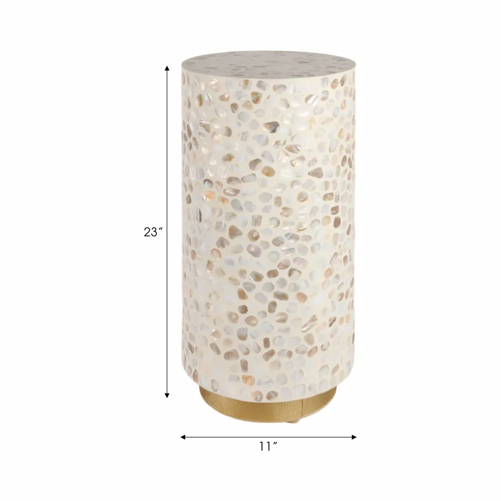 23" ALLERD MOTHER & PEARL COCKTAIL TABLE