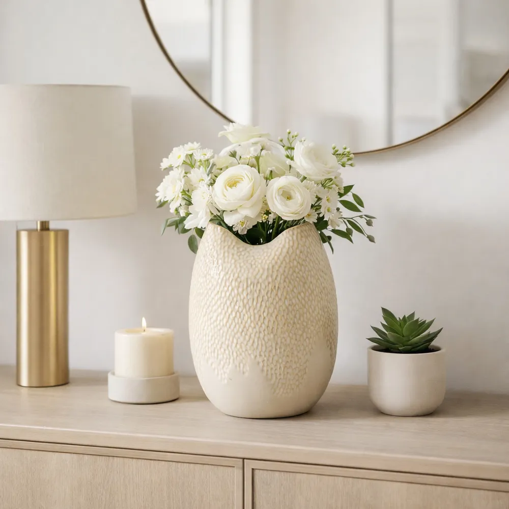 CHESTERMILL CREAM VASE 12 (IN)