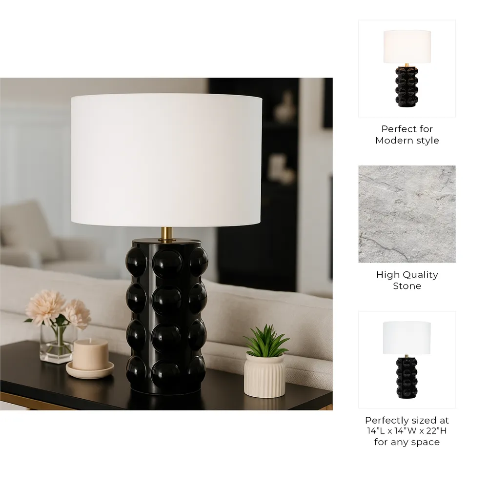 TUCKERPORT BLACK LAMP 22 (IN)