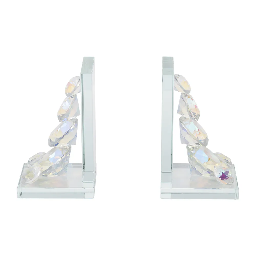 GARLANDGROVE SET OF 2 CLEAR BOOKENDS 7 (IN)