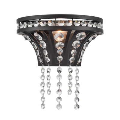 Fantania 9″ High 1-Light Sconce - Matte Black