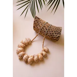 Shell and Wood Bead Necklace 1