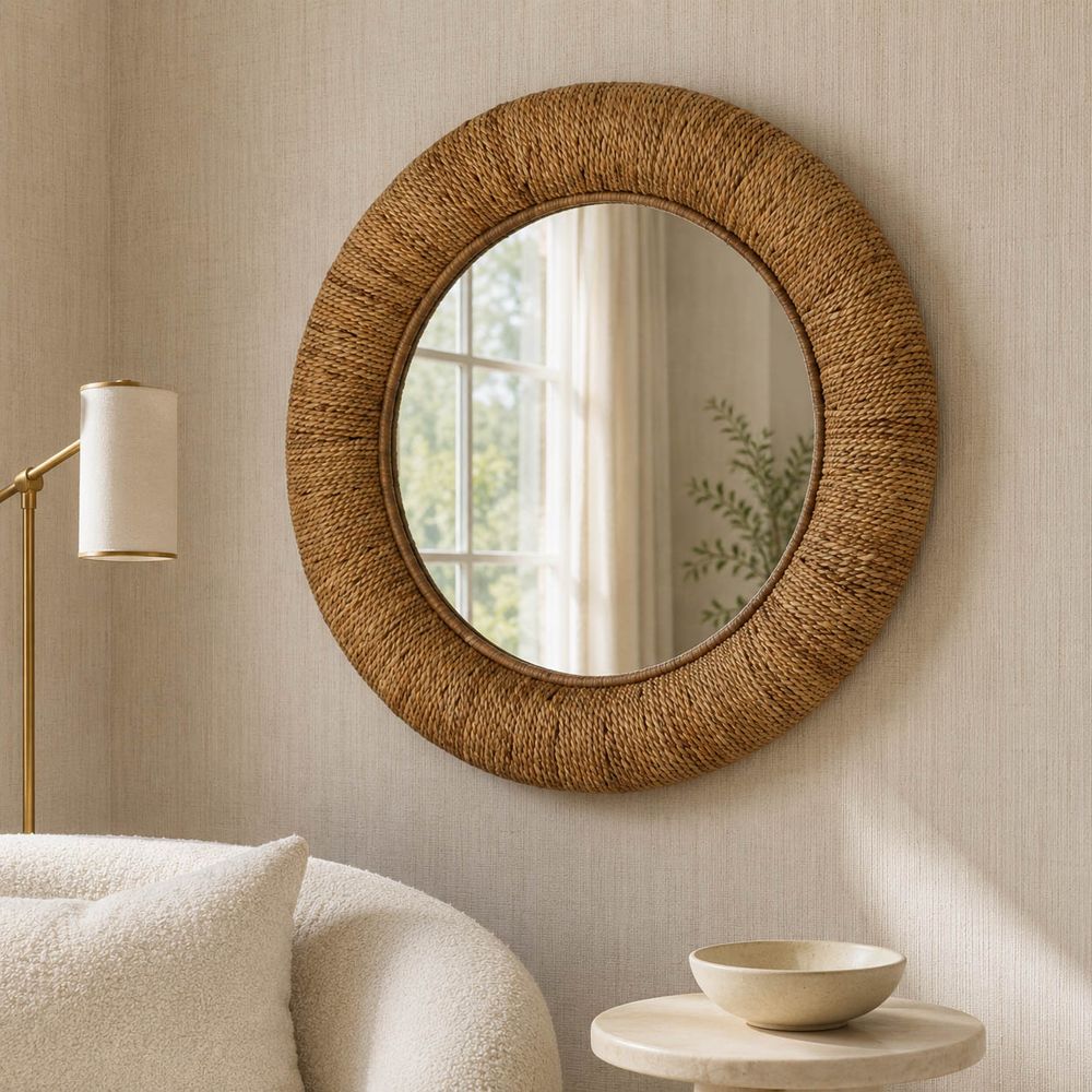DRAPERRIDGE BROWN MIRROR 32 (IN)
