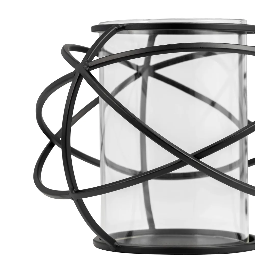 HARMONWICK SET OF 2 BLACK CANDLE HOLDER 6 (IN)