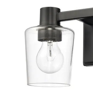 Celia 12″ Wide 2-Light Vanity Light - Matte Black 6