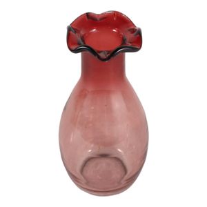FOLEYWELL PINK GLASS VASE 7 (IN) 7