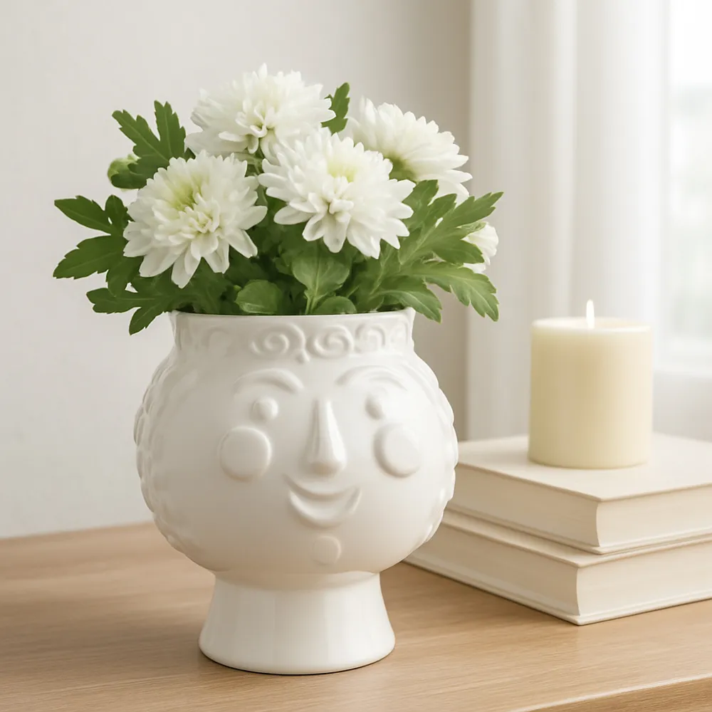 BRADYPARK WHITE PLANTER 7 (IN)