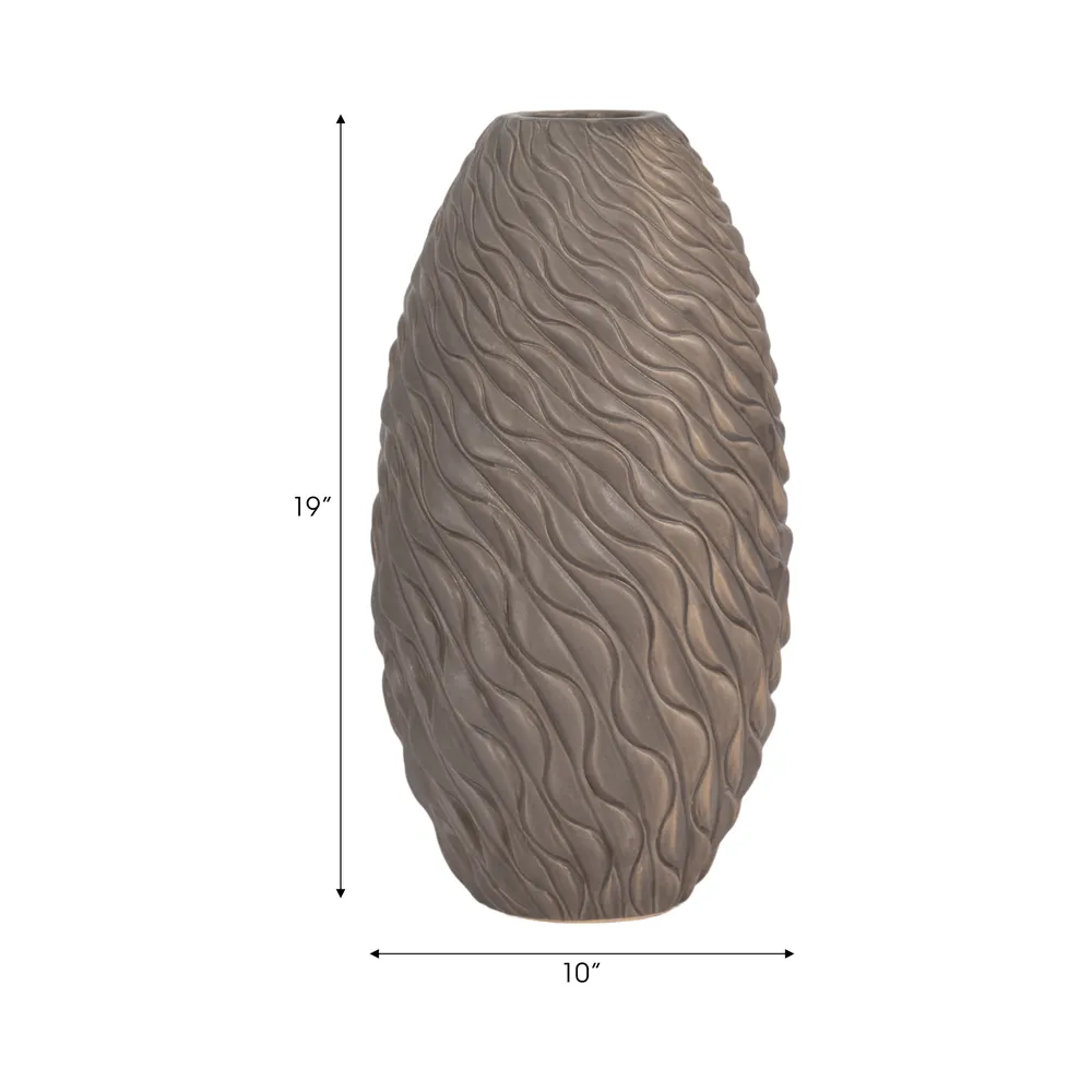 ROYVALE BROWN VASE 19 (IN)