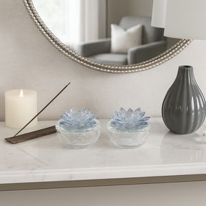 BAIRDCROSS SET OF 2 BLUE BOXES 4 (IN) 2