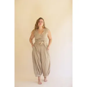 Drawstring Balloon Pant / Oatmeal 3