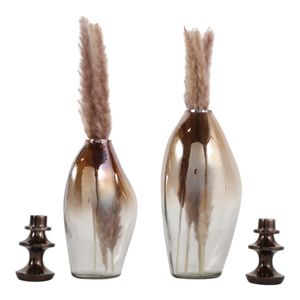 SLATETON SET OF 2 BROWN JARS 13 (IN) 3