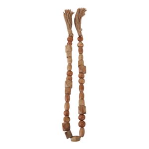 WOOD, 32X.75 BEAD GARLAND, NATURAL 6