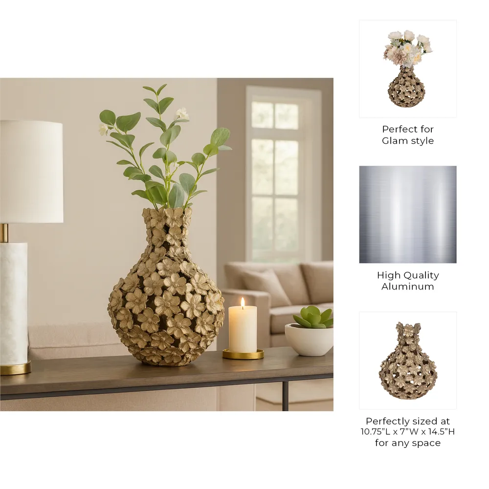 LYNNFORD GOLD VASE 15 (IN)