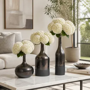 MAXLAKE SET OF 3 BRONZE VASES 18 (IN) 11