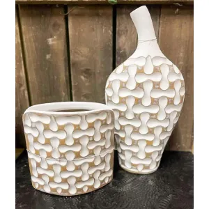 Square Puzzle Vase 9in 1