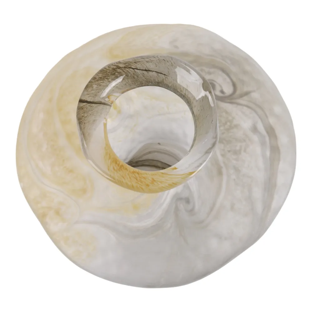 ROLANDCROSS IVORY GLASS VASE 10 (IN)