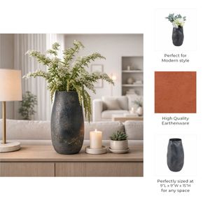 KNOXWOOD GRAY VASE 15 (IN) 10