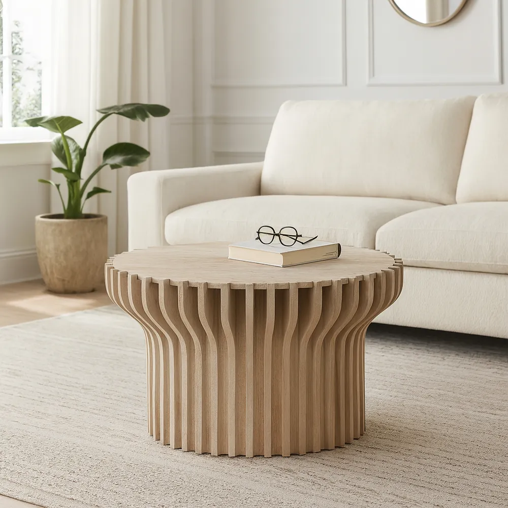 INGRIDBEACH WHITE COFFEE TABLE 19 (IN)