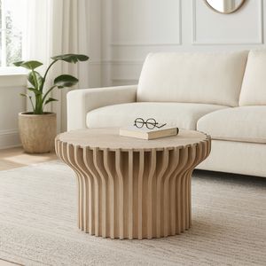 INGRIDBEACH WHITE COFFEE TABLE 19 (IN) 11