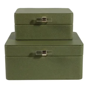 EVERTONPORT SET OF 2 GREEN BOXES 4 (IN) 2