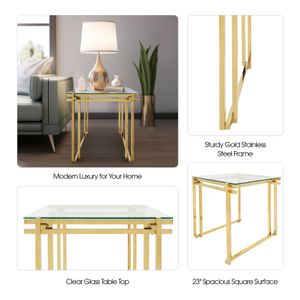 HEMMINGBURN GOLD TABLE 24 (IN) 6
