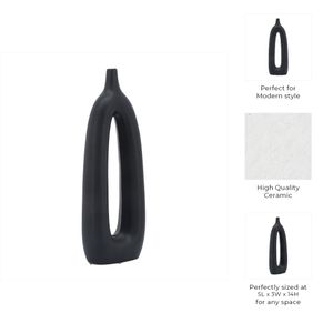 IVOBAY BLACK VASE 15 (IN) 10