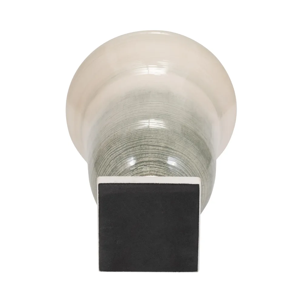 ERWINLAND WHITE GLASS VASE 12 (IN)