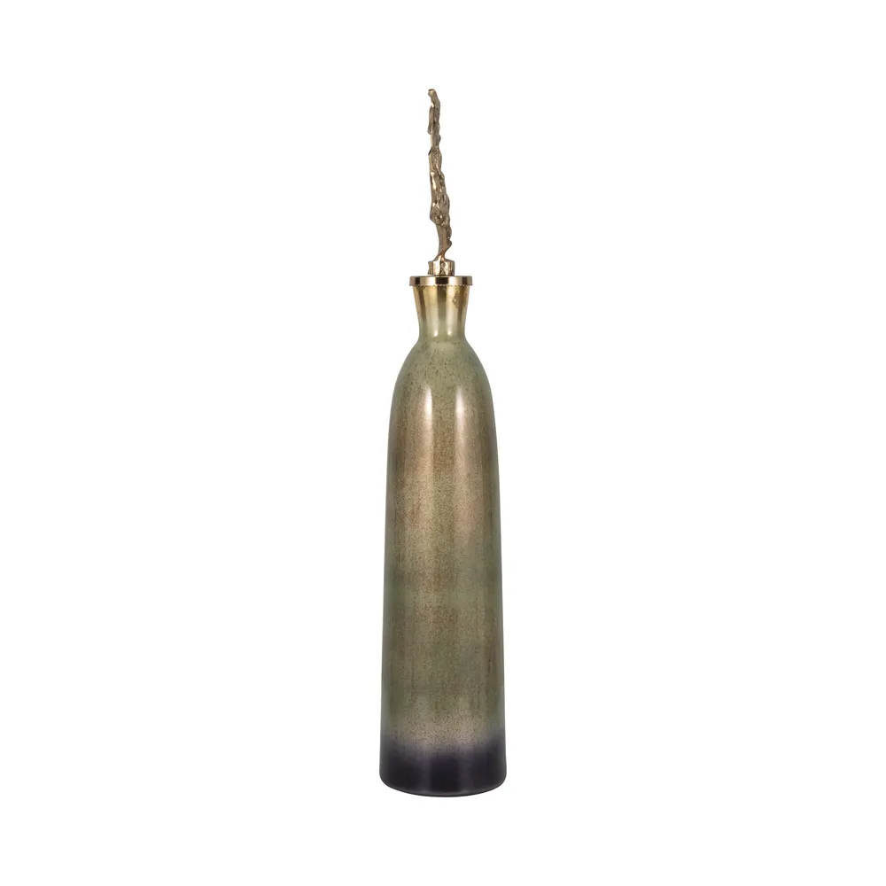 BECKETTWELL GOLD GLASS VASE 41 (IN)