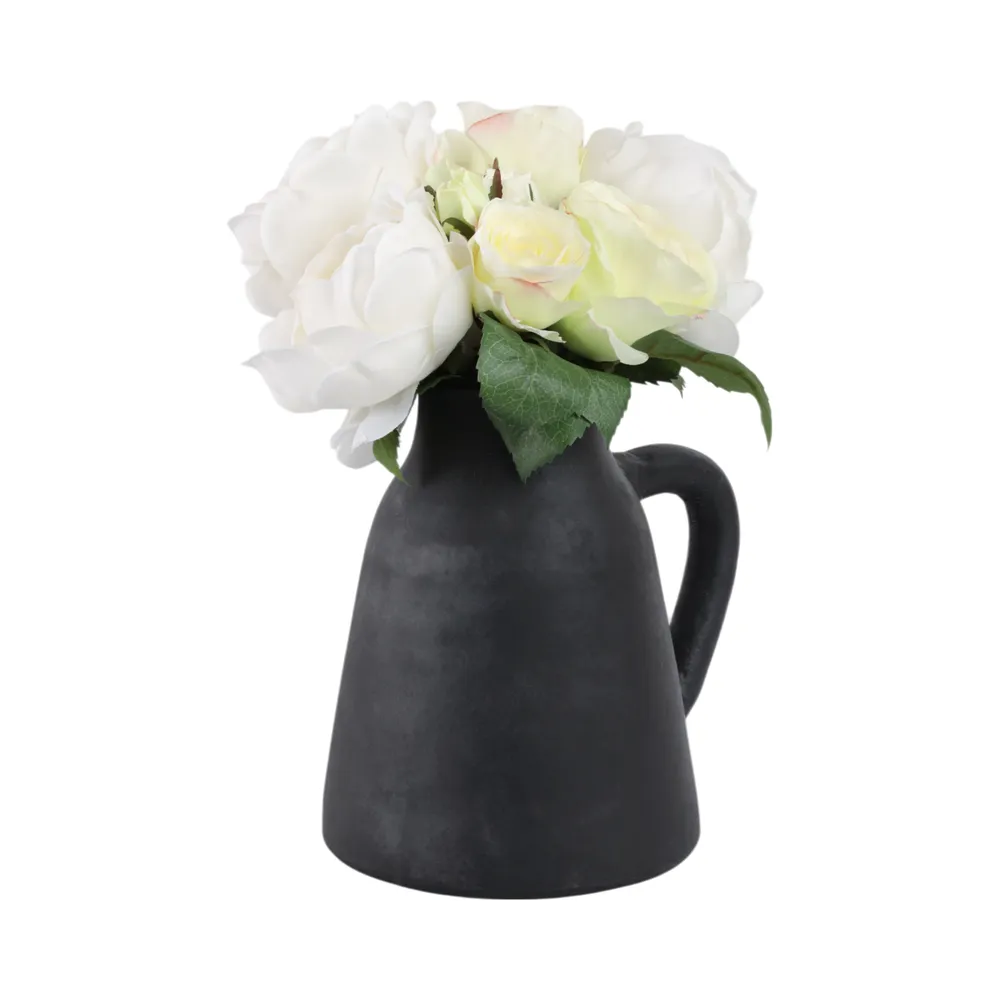 SHERMANCLIFF BLACK VASE 9 (IN)