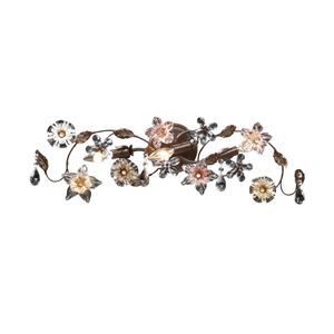 Cristallo Fiore 30'' Wide 3-Light Vanity Light - Deep Rust 1