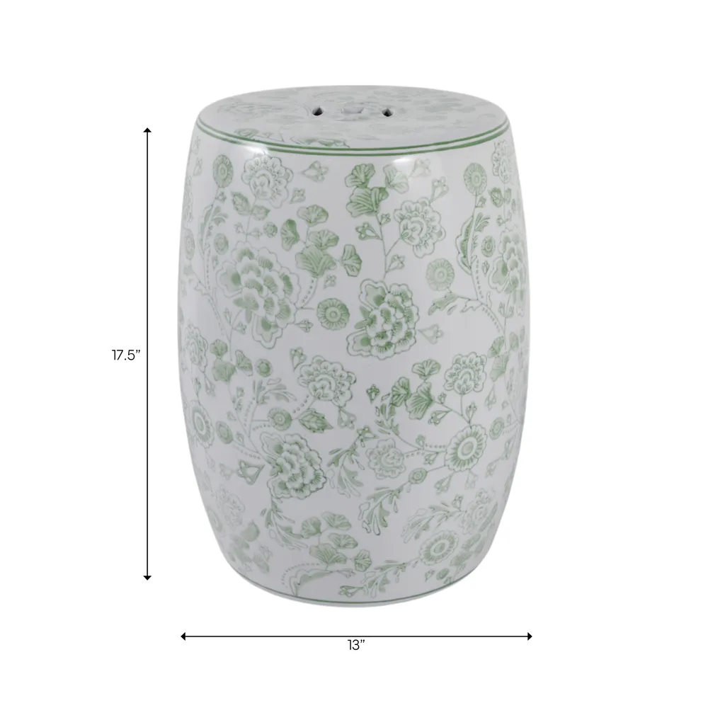 PEYTONWELL GREEN GARDEN STOOL 18 (IN)