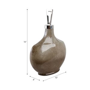 TATUMMORE WHITE GLASS VASE 16 (IN) 9