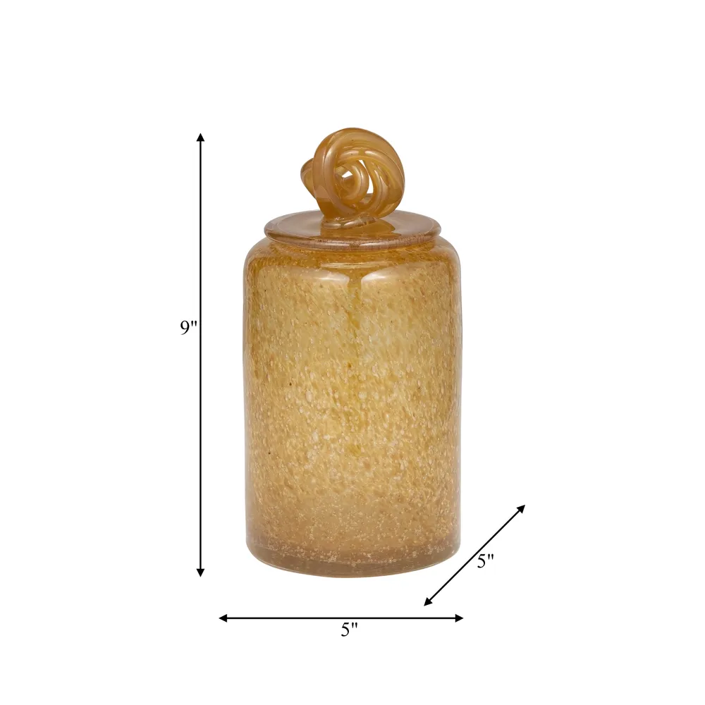 DIXONWELL ORANGE GLASS VASE 9 (IN)